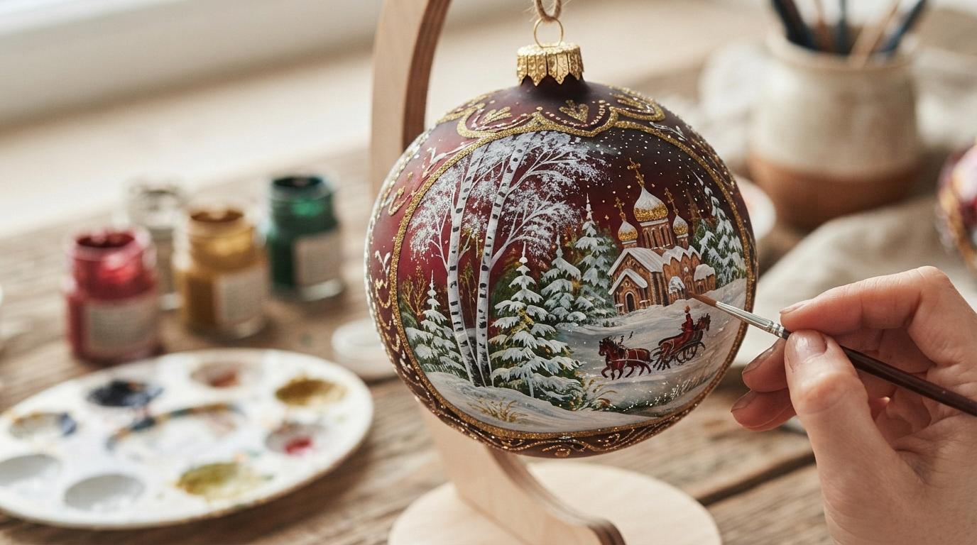 Новогодняя программа на фабрике ёлочной игрушки в Клину. Школьники.